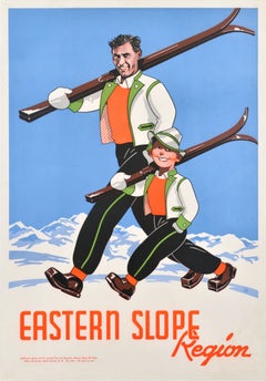 Original-Vintage-Sportplakat: White Mountains, New Hampshire – Region Eastern Slope