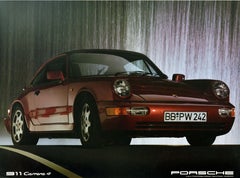 Original Vintage Automotive Advertising Poster Porsche 911 Carrera 4 Sports Car