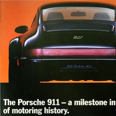 Original Vintage Automotive Advertising Poster Porsche 911 Motoring History