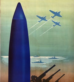 Cartel original de época de la Segunda Guerra Mundial: «Exposición sobre la gente y la defensa», Segunda Guerra Mundial, Suecia