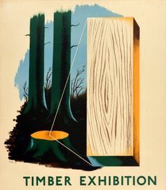 Original Vintage London Transport Poster Timber Exhibition Science Museum
