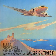 Original Vintage Travel Poster Compagnie De Navigation Mixte Algeria Tunisia