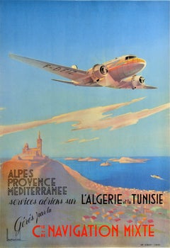 Original Vintage Travel Poster Compagnie De Navigation Mixte Algeria Tunisia