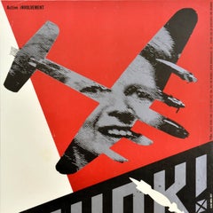 Original Vintage Political Election Poster Think Red Wedge UK Election Thatcher