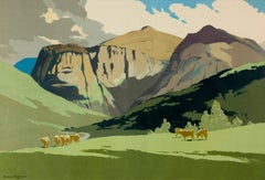 Original Vintage Train Travel Poster Glencoe Scotland For Holidays LMS LNER
