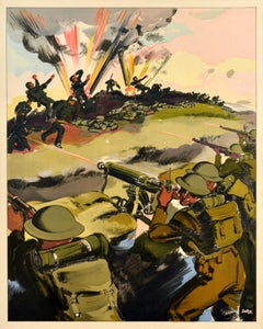 Original Vintage War Propaganda Poster Great Britain Triumph Of Freedom WWII