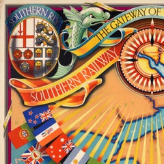 Original Vintage Travel Poster Southern Railway Southampton Docks World Gateway