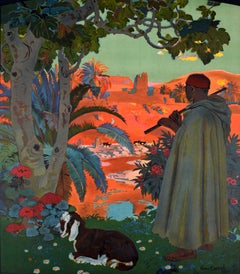 Manifesto di viaggio d'epoca originale del Nord Africa: Algeria, Algerie, Hivernage, Turismo