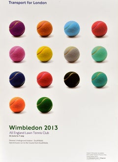 Original London Transport Poster Wimbledon England Lawn Tennis Club London 2013