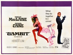 Original Vintage Cinema Poster Gambit Shirley MacLaine Michael Caine Heist