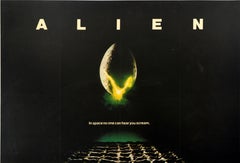 Original Vintage Science Fiction Movie Poster Alien Ridley Scott UK SciFi