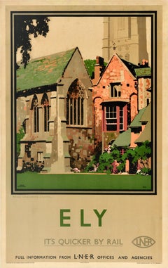 Original-Vintage-Zugreiseplakat: Ely – Prior – Crauden’s Chapel – LNER – Fred Taylor