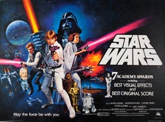 Original-Vintage-Filmplakat „Star Wars“ – Oscars – Quad – Chantrell – George Lucas – Saga