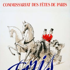 Original Vintage Advertising Poster Paris Grande Saison 1939 Horse Show