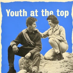 Original Vintage Political Election Poster Youth At The Top With Labour Party