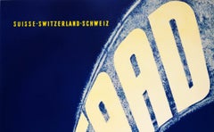 Affiche de ski originale de Peikert pour la station de ski de Gstaad en Suisse