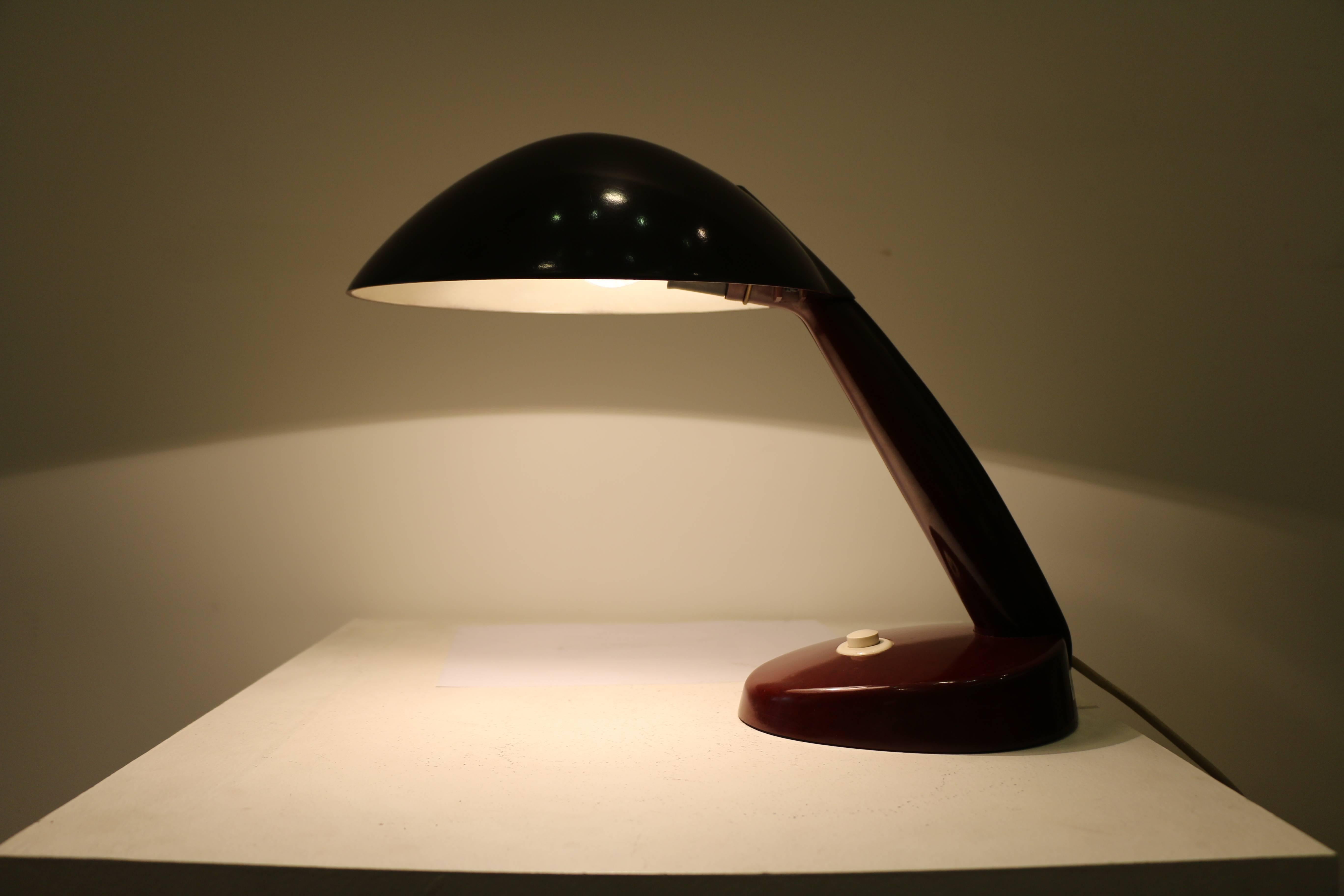 Bauhaus Rare Kandem Bakelite Table Lamp Attributed to Marianne Brandt, circa 1945 For Sale