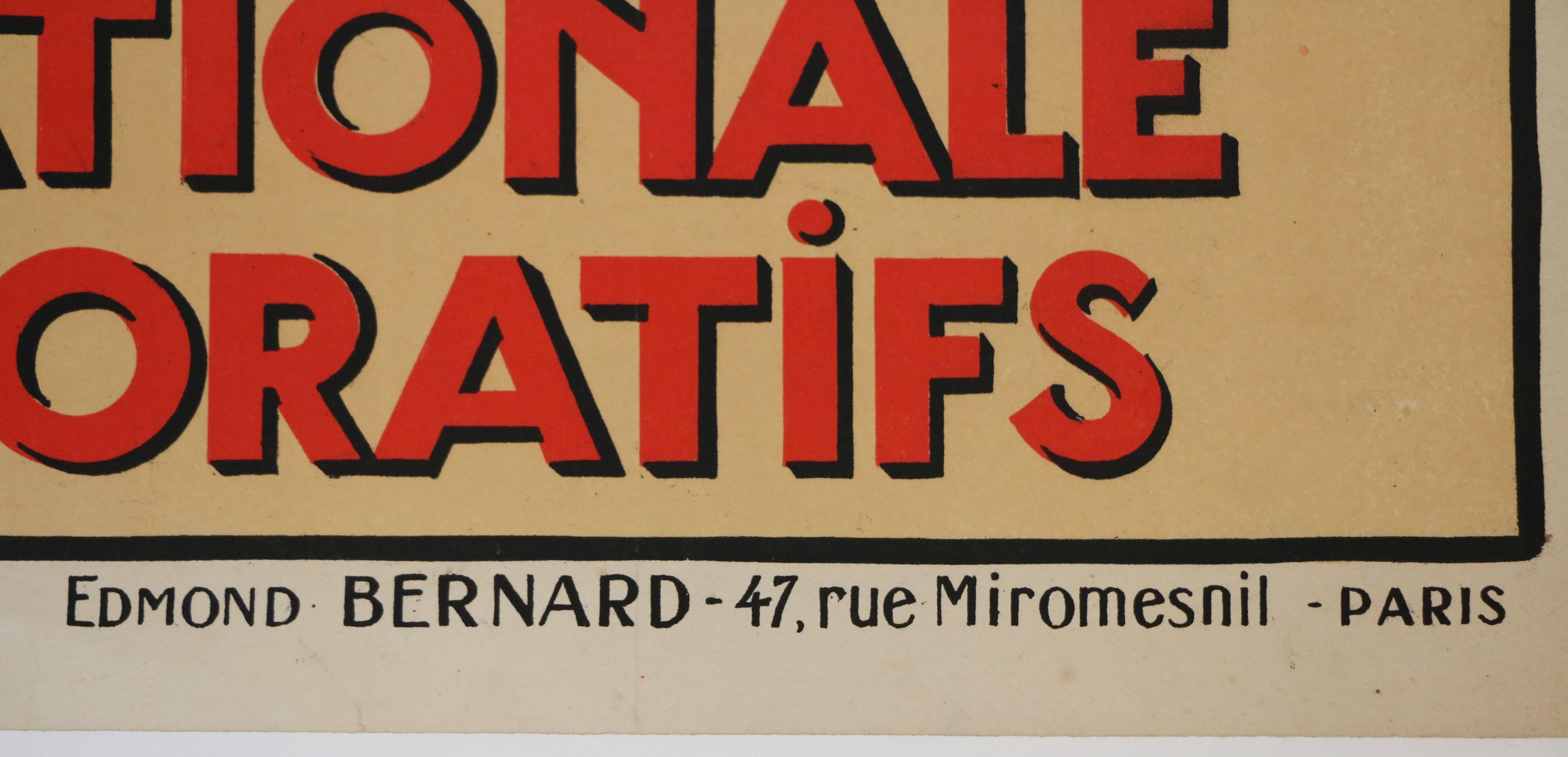 Français Affiche pour l'« Exposition internationale des arts décoratifs », France, 1925 en vente