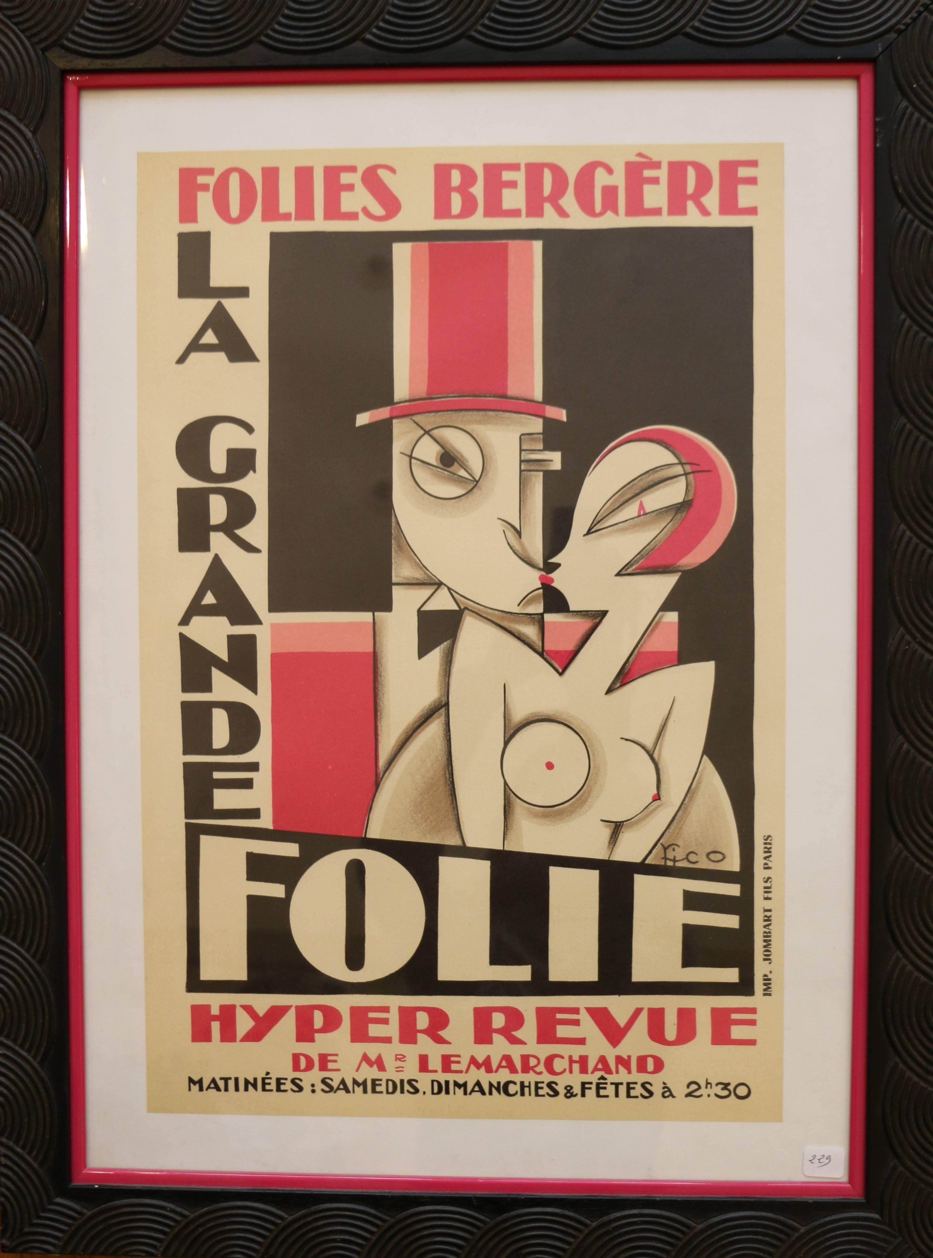 French Original and Rare Lithographic Poster by Pico, Art Deco, France, 1920s