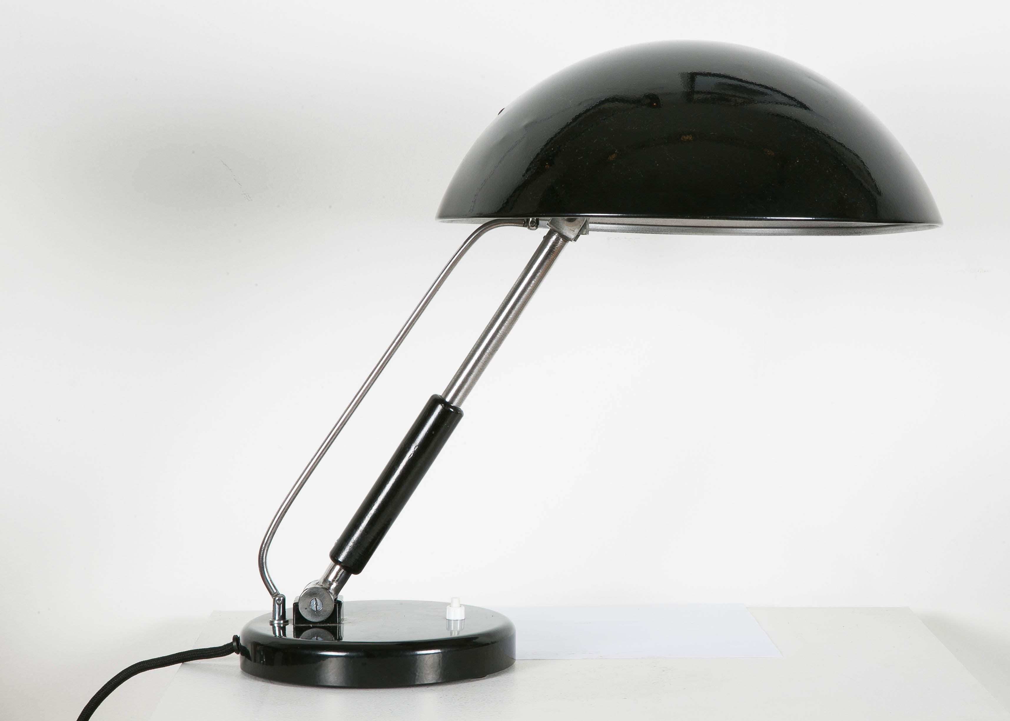 Aluminum Bauhaus Table Lamp Designed by Karl Trabert, Art Deco, 1930s