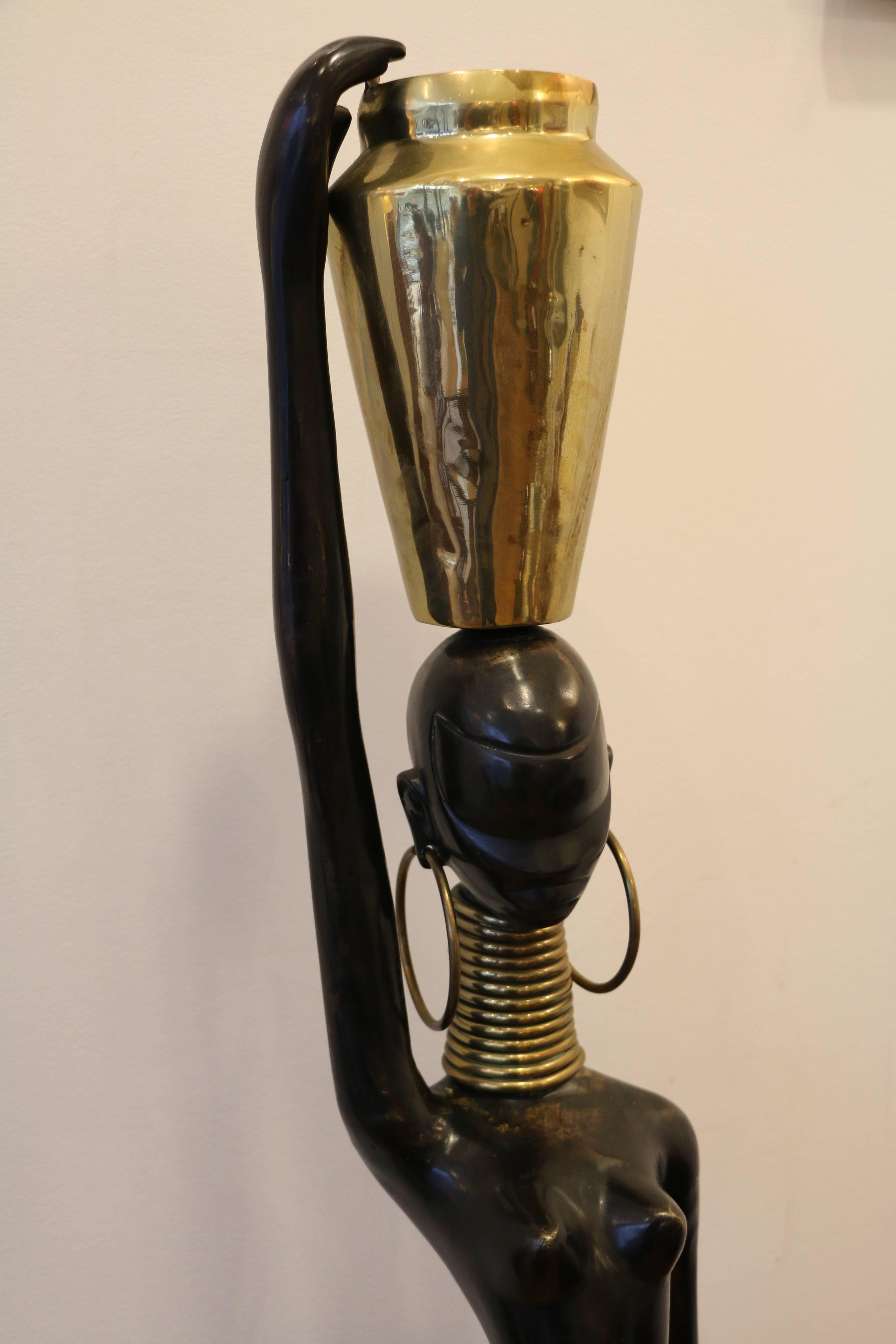 Spectacular Human Size Art Deco Bronze Sculpture by Karl Hagenauer, circa 1950 In Good Condition In Paris, FR