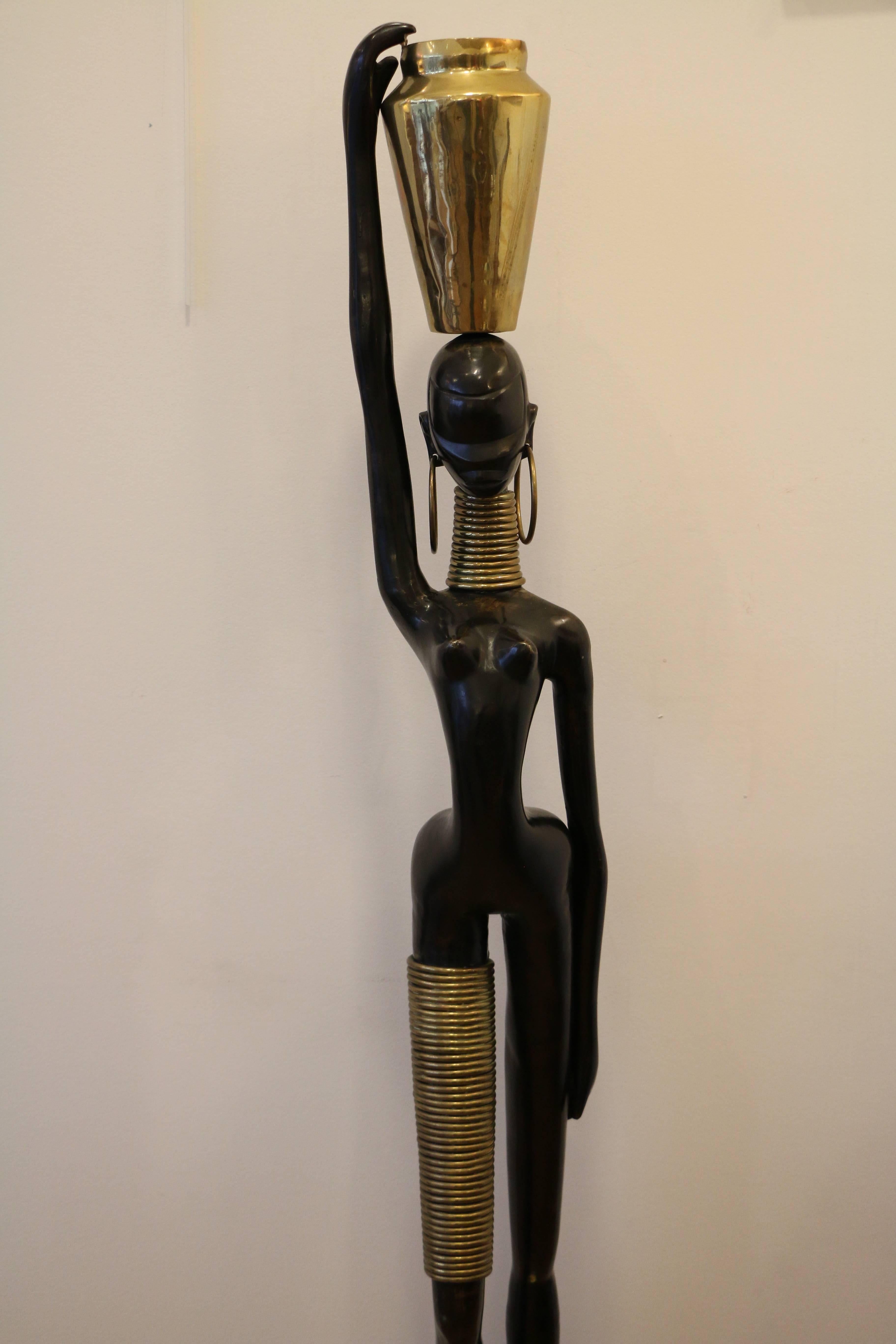 Mid-20th Century Spectacular Human Size Art Deco Bronze Sculpture by Karl Hagenauer, circa 1950