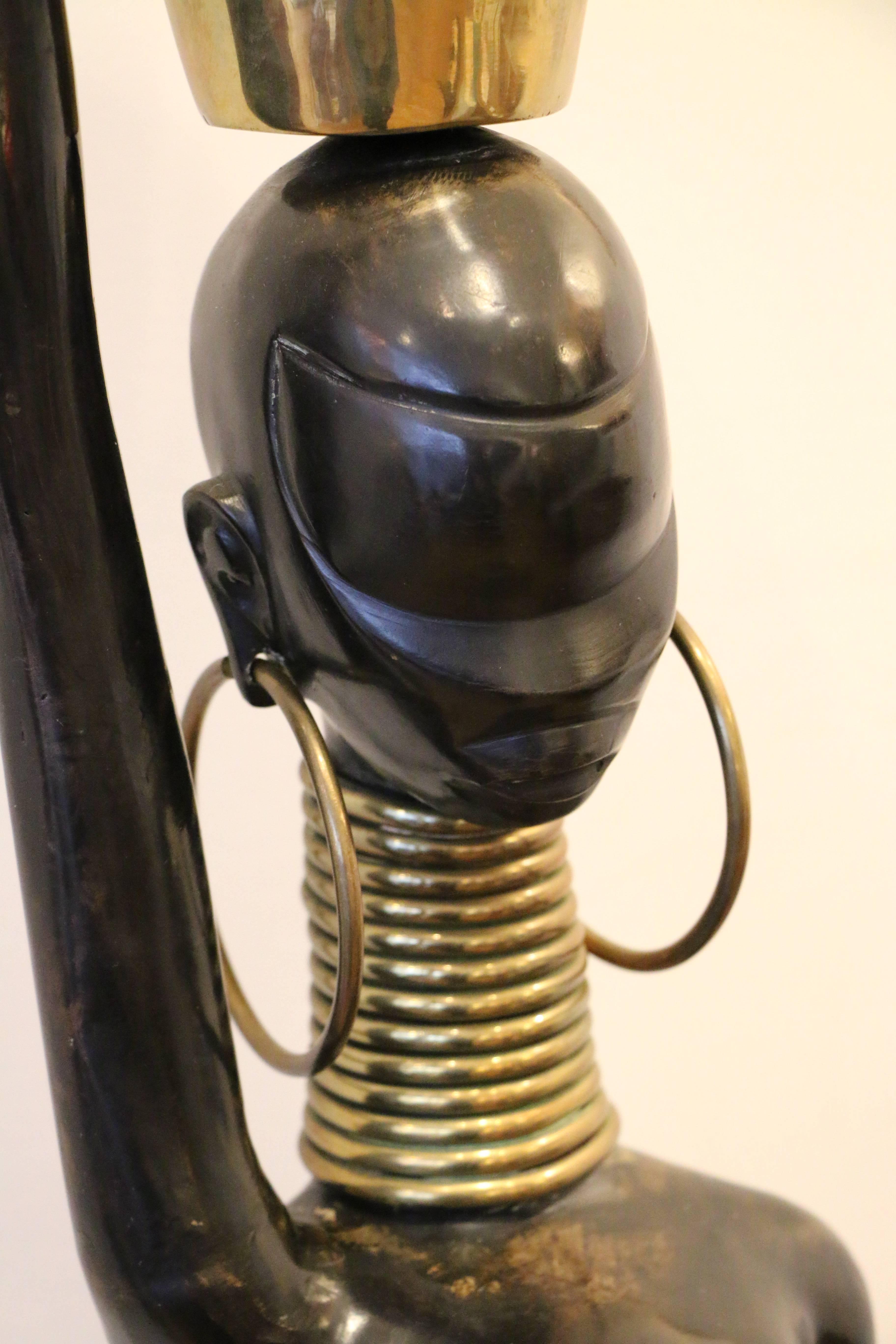 Brass Spectacular Human Size Art Deco Bronze Sculpture by Karl Hagenauer, circa 1950