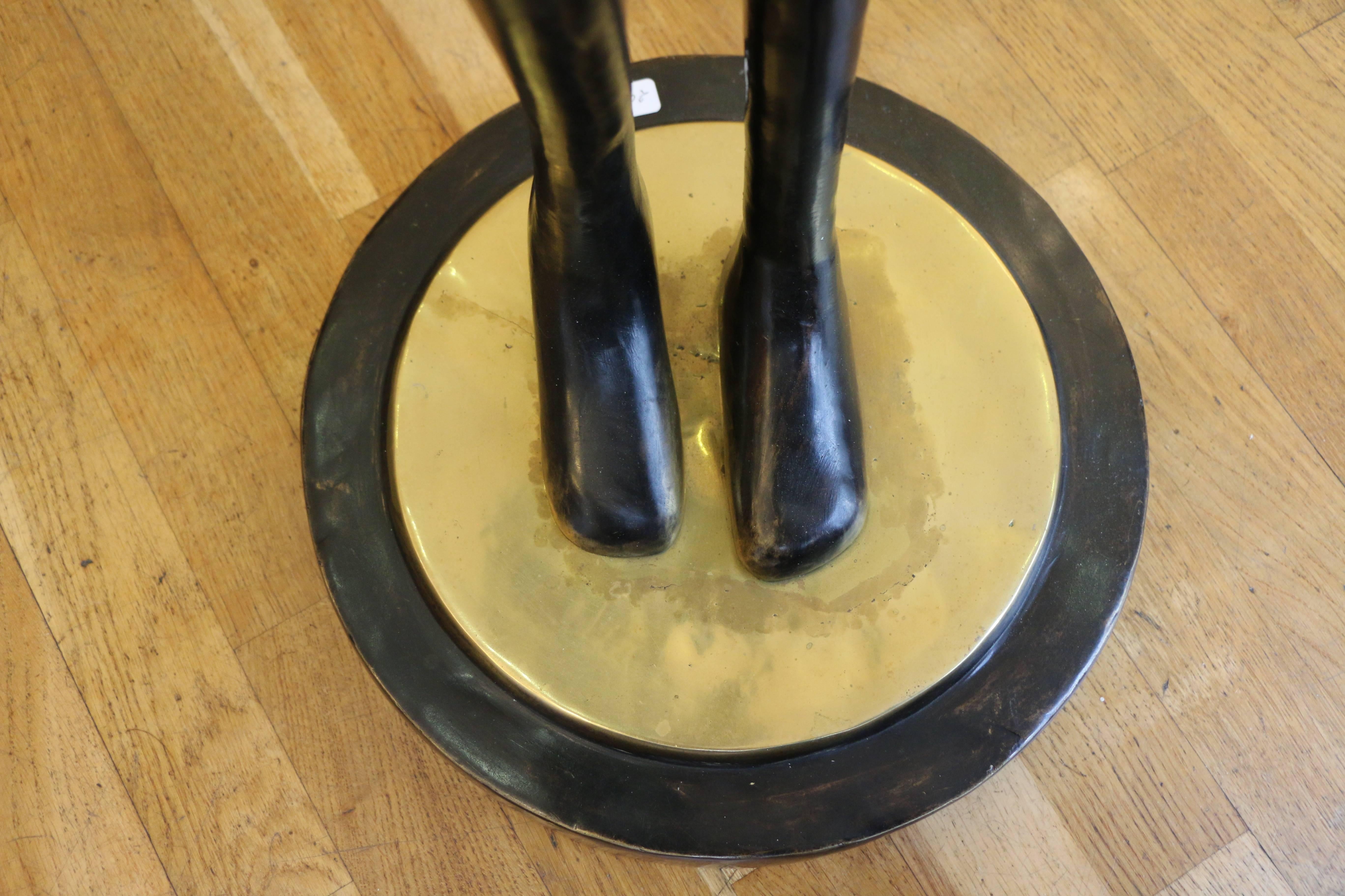 Spectacular Human Size Art Deco Bronze Sculpture by Karl Hagenauer, circa 1950 2