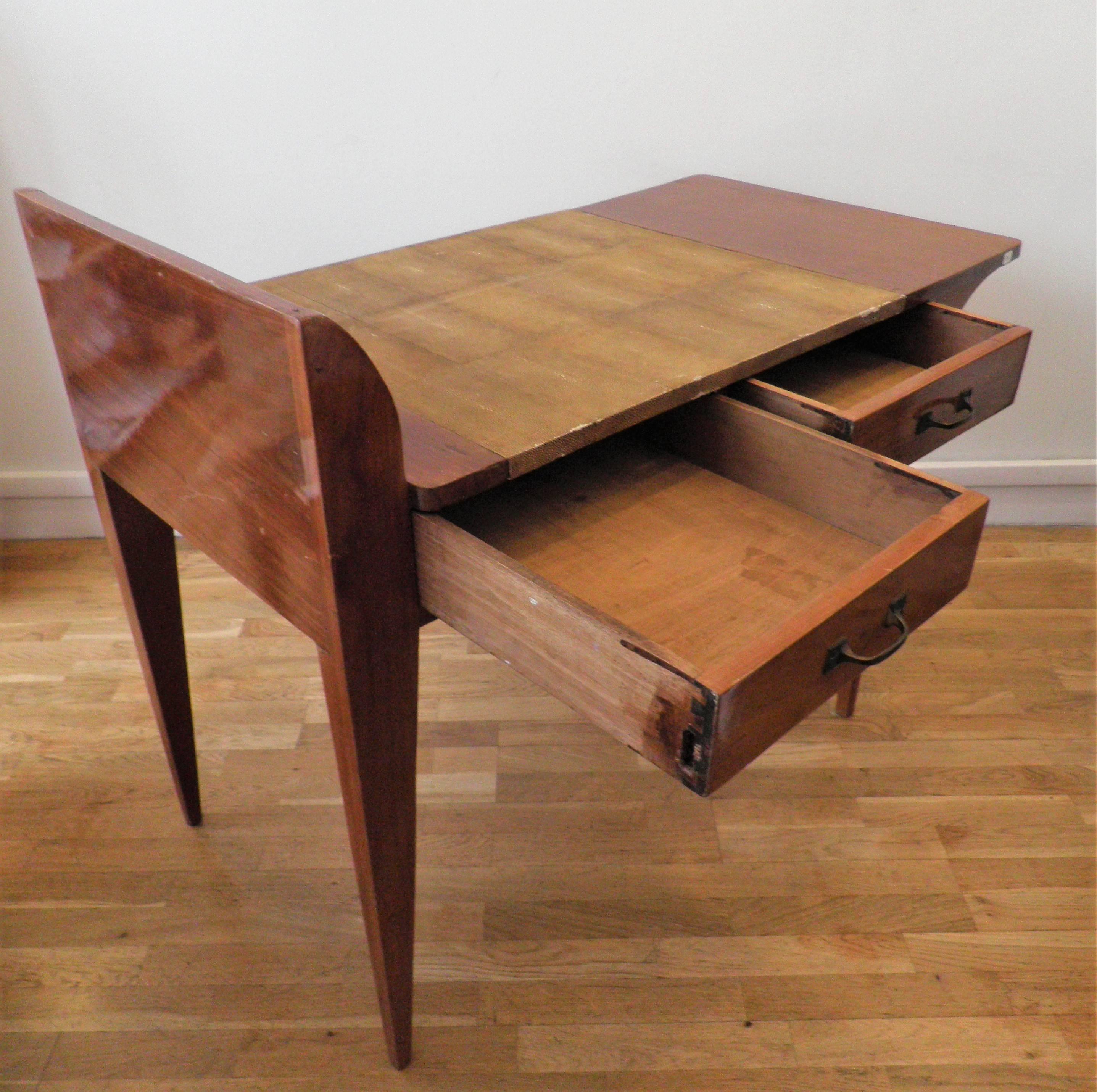 Exceptional Asymmetric Student Desk by Eugène Printz, Art Déco, France, 1930s For Sale 3