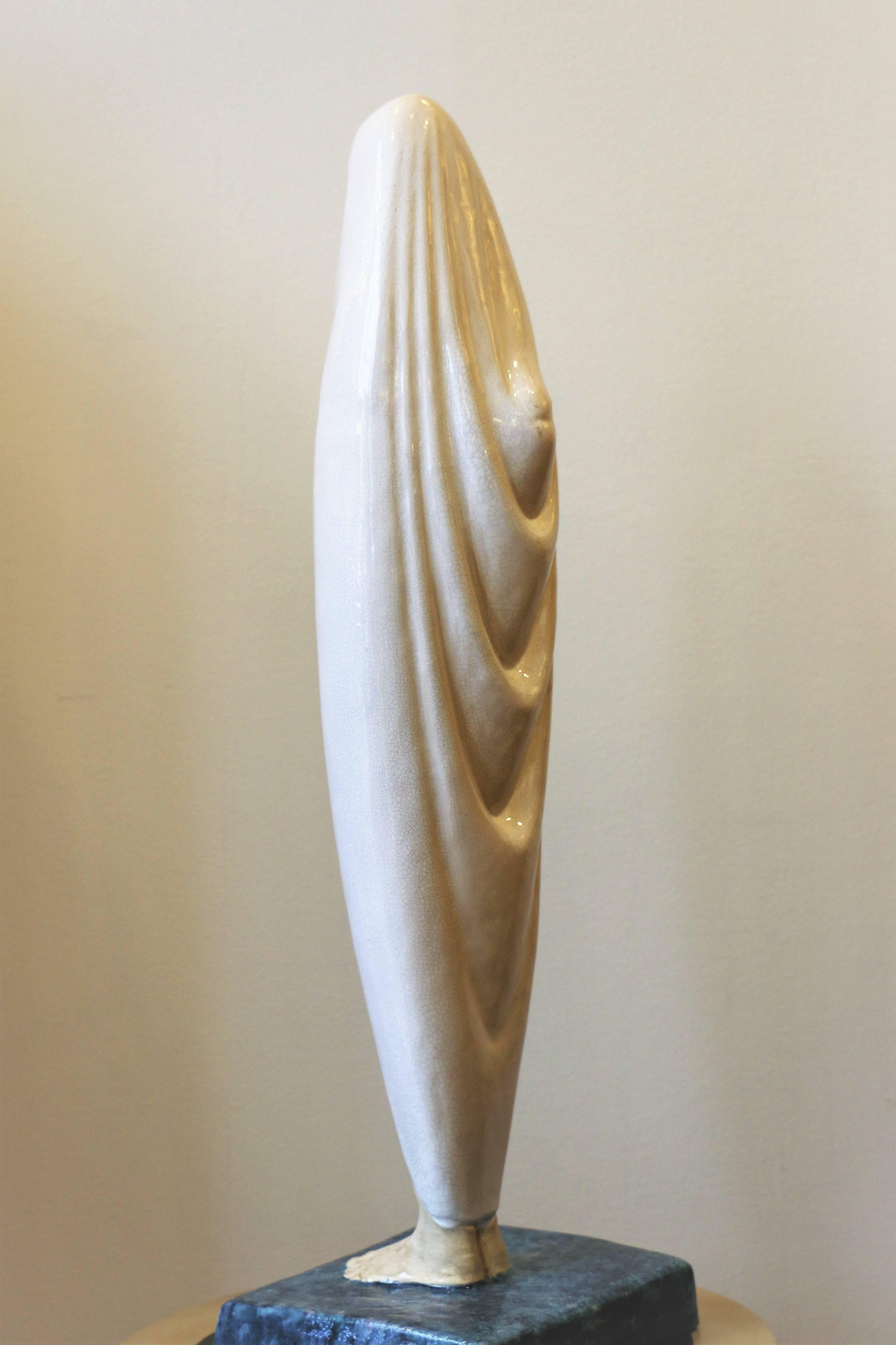 Exceptional 74cm high ceramic by Céline Lepage (1882-1928) titled 