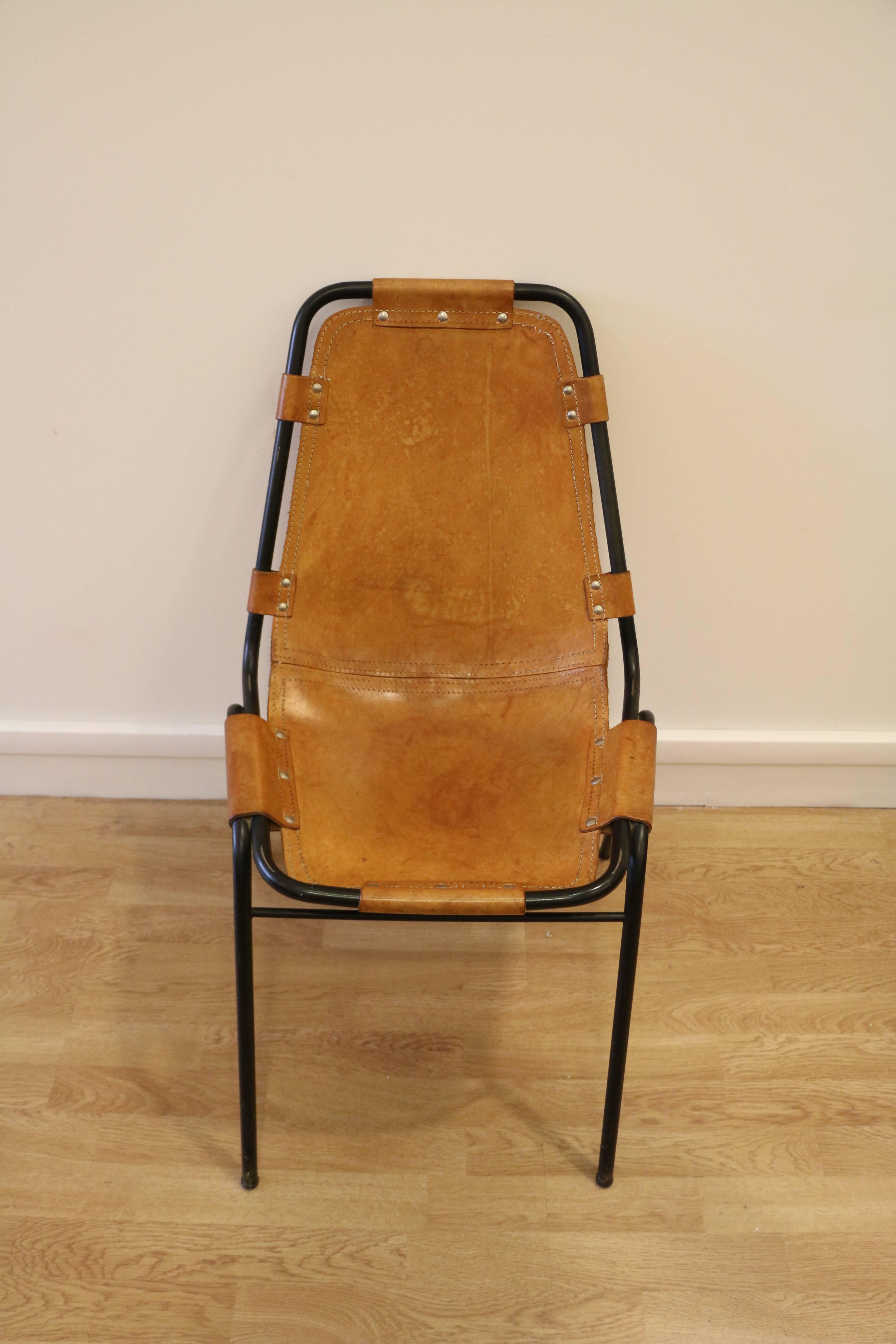 Set of Six Original Les Arcs Chairs, France, 1960s In Good Condition In Paris, FR