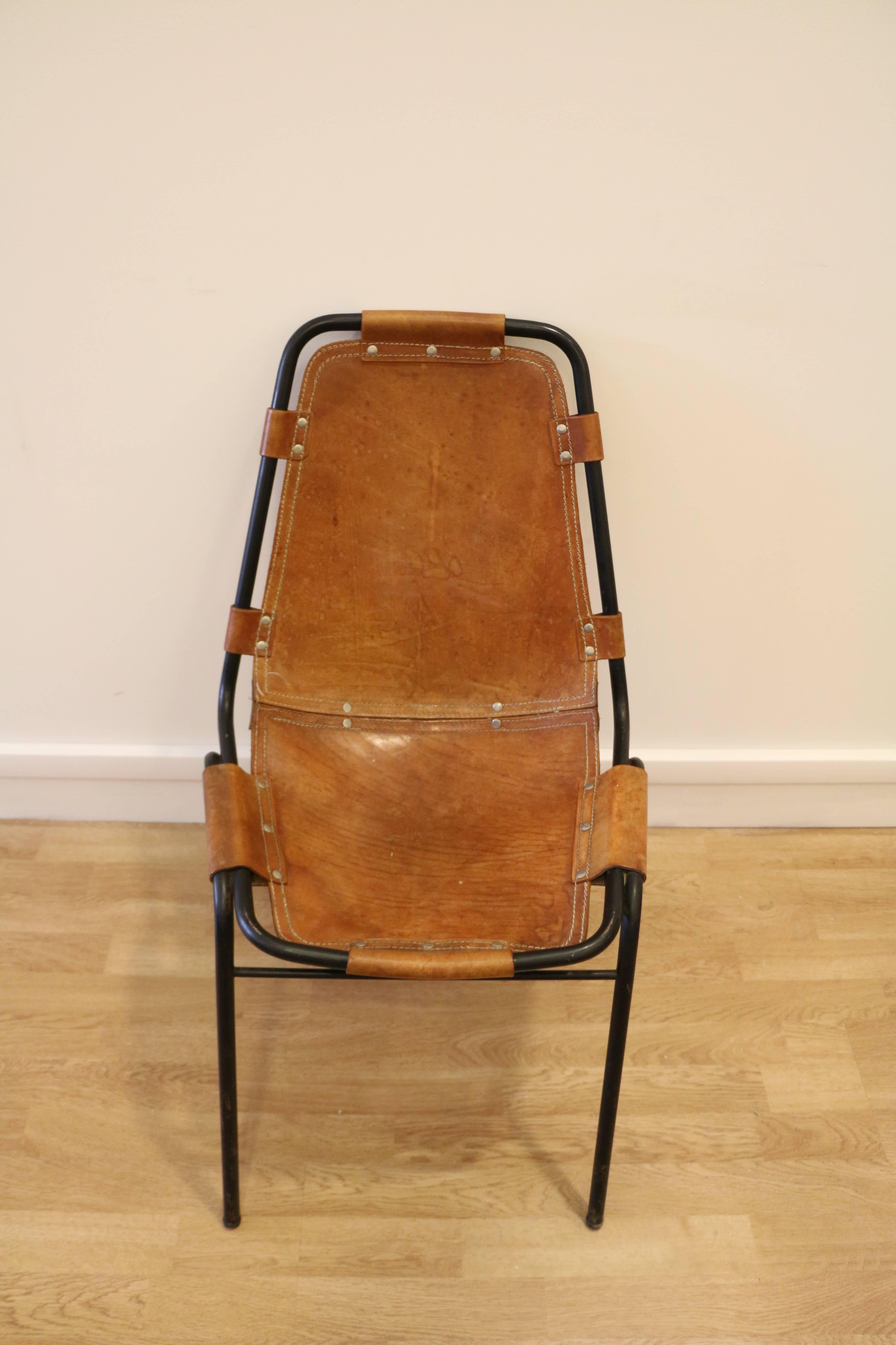 Mid-20th Century Set of Six Original Les Arcs Chairs, France, 1960s