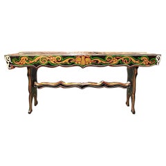 Low Painted Gypsy Table in the Style of Canal Ware - first half of the 20th cent