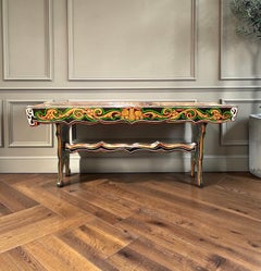 Low Painted Gypsy Table in the Style of Canal Ware - first half of the 20th cent