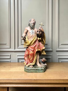 A finely carved limewood figure of St Jerome