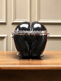 Victorian silver-plate mounted coco de mer Caddy Late 19th / early 20th century