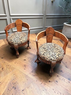 A Rare Pair Of Neo-Egyptian Peacock Armchairs, Cairo, Circa 1880–1885, Giuseppe
