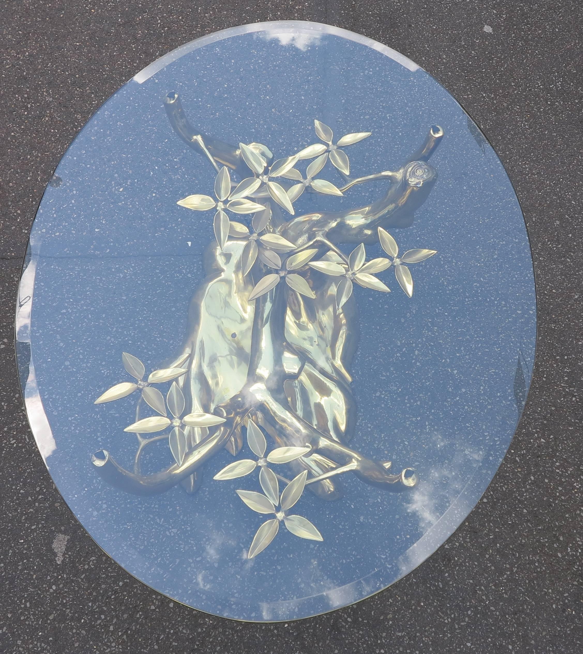 Art Deco 1950-1970 Coffee Table in the Bonsai on Golden Bronze Sand Dune