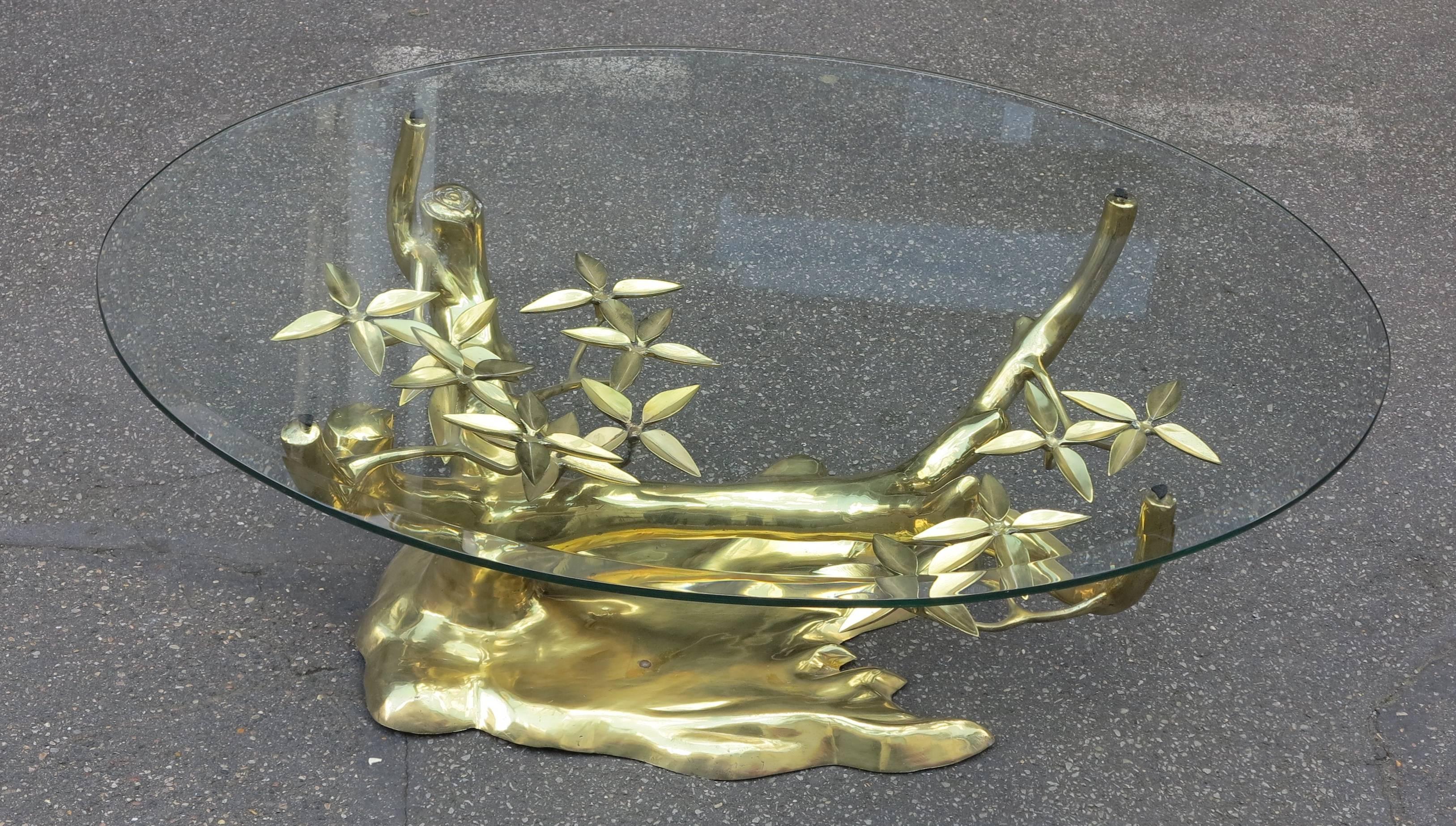 Gilt 1950-1970 Coffee Table in the Bonsai on Golden Bronze Sand Dune