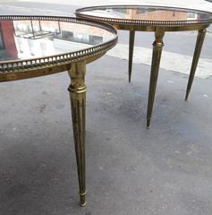 Pair of End of Sofa Round in Bronze in the Style of Maison Jansen, 1950-1970