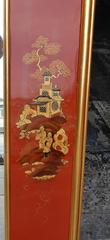1950 Framed Mirror China Lacquered Characters