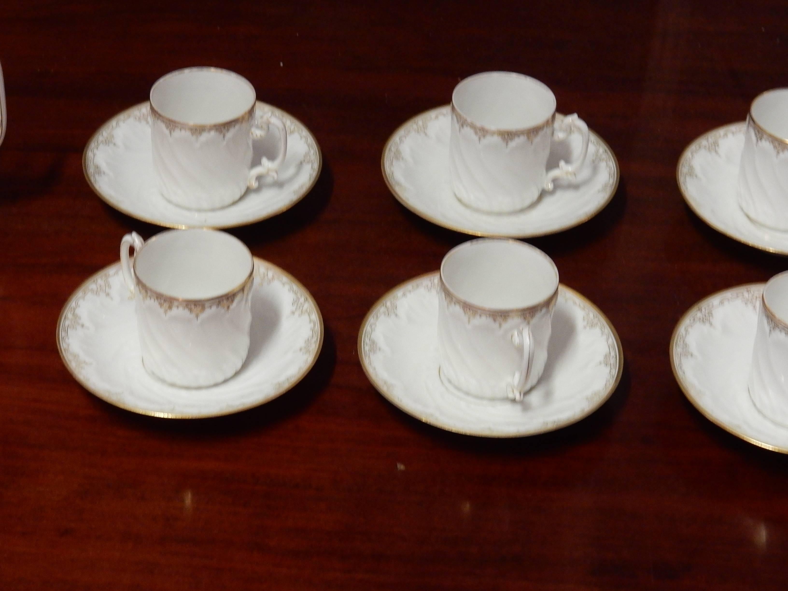 Porcellana 1900 Servizio caffè, E. Bourgeois Paris in vendita