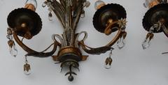 1950-1970 Pair of Sconces with Pineapple Leaves in the Style of Maison Baguès
