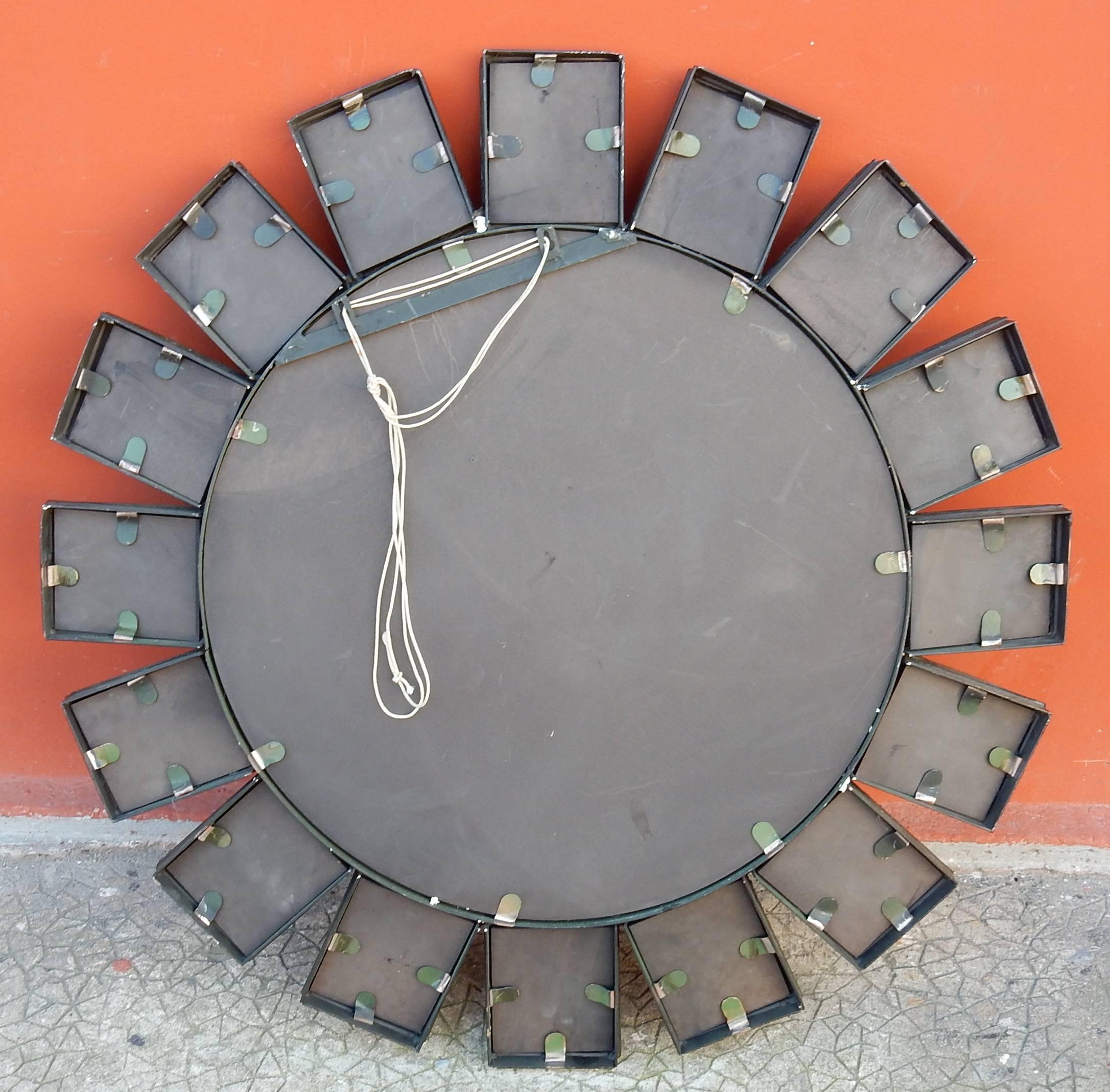 French 1970-1980 Convex Mirror with Its 16 Small Convex Mirrors