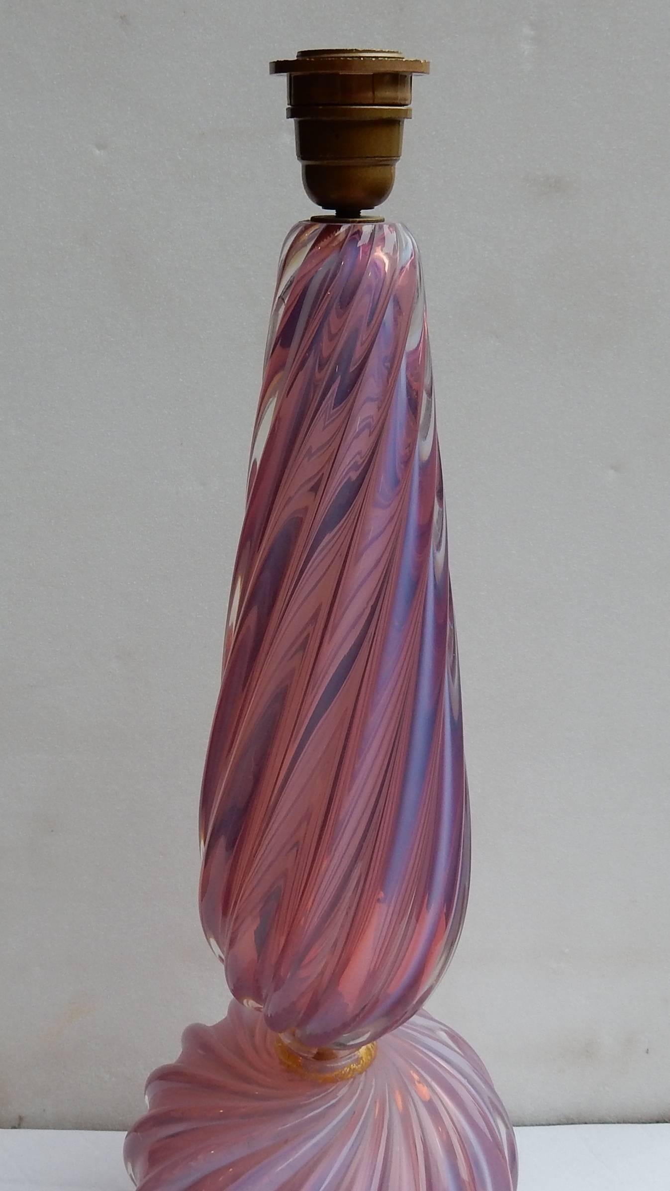 Italian 1950-1970 Crystal Lamp of Murano Attributed to Barovier e Toso