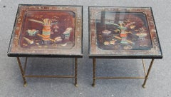1950-1970 Paire de bouts de canapé en laque de Chine dans le style de la Maison Baguès