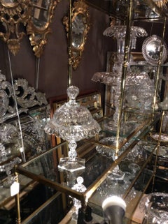 1880 Center Table and its 12 Pieces Cristal Royal Factory Val Saint Lambert