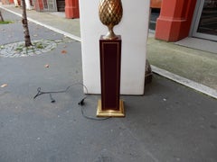 1970 Floor Lamp in the Style of Lancel with Pineapple