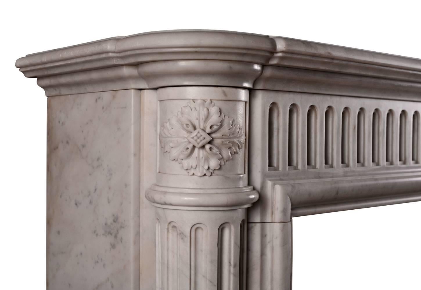 tall marble fireplace