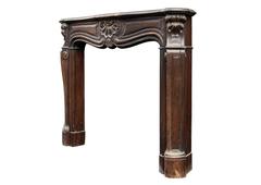 Small French Louis XV Style Wood Fireplace